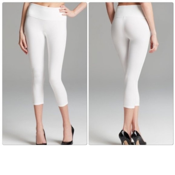 spanx white capri leggings